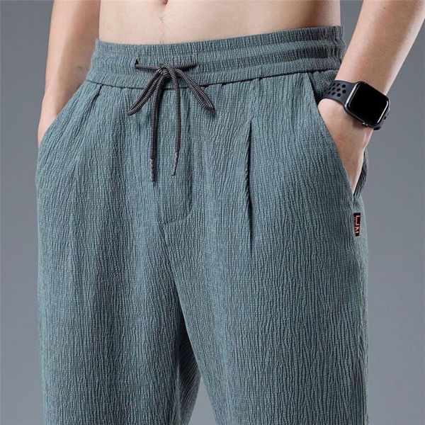 mens pants summer ice silk casual trousers big size fashion straight loose outdoor men solid drawstring 230905, Black
mens pants summer ice silk casual trousers big size fashion straight loose outdoor men solid drawstring 230905, Black