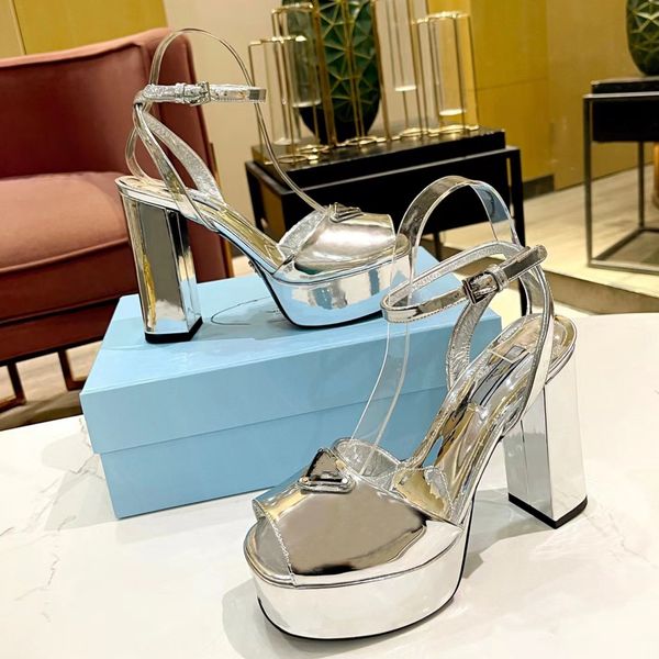 silver brand sandals women platform heels 13cm high heel designer shoes casual mirror leather ankle strap buckle fish mouth dress shoe trian, Black
silver brand sandals women platform heels 13cm high heel designer shoes casual mirror leather ankle strap buckle fish mouth dress shoe trian, Black