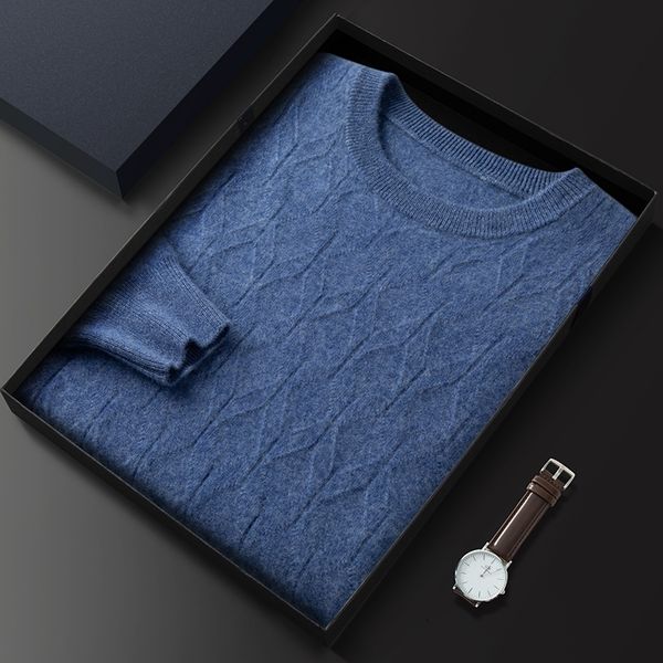 mens sweaters winter england style oneck computer knitted twist flower 100% cashmere sweater males solid casual pullovers 230905, White;black
mens sweaters winter england style oneck computer knitted twist flower 100% cashmere sweater males solid casual pullovers 230905, White;black