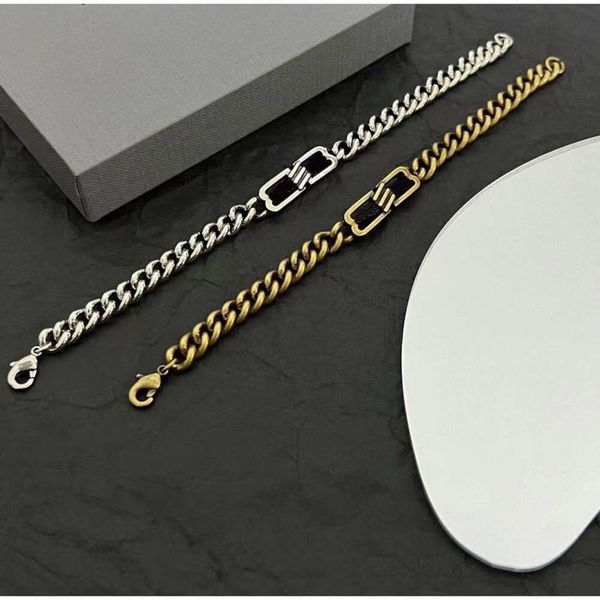 bracelet designer bb youth luxury new b letter old thick chain brass bracelet net red two colors of the same, Black
bracelet designer bb youth luxury new b letter old thick chain brass bracelet net red two colors of the same, Black