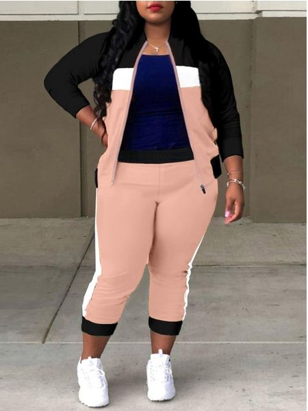 women's plus size tracksuits lw womens fashion 2 pieces outfits color lump pants set autumn winter two piece set women sport matching s, Black
women's plus size tracksuits lw womens fashion 2 pieces outfits color lump pants set autumn winter two piece set women sport matching s, Black
