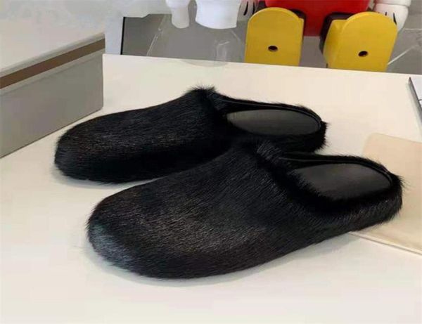 fashion fur slippers women round toe horse hair slides female black rose red green mules shoes flat half slipper woman casual plus6310757 
fashion fur slippers women round toe horse hair slides female black rose red green mules shoes flat half slipper woman casual plus6310757