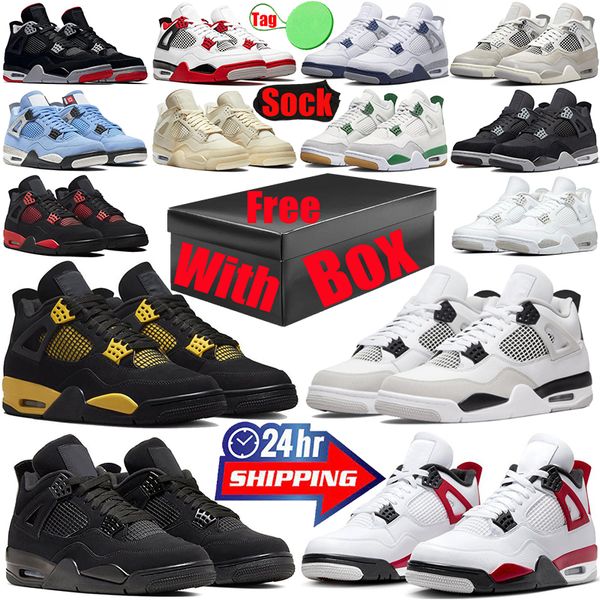 with box red cement 4 4s basketball shoes for mens womens military black cat pine green sail white oreo thunder university blue men trainers
with box red cement 4 4s basketball shoes for mens womens military black cat pine green sail white oreo thunder university blue men trainers