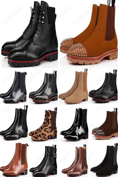 elegant winter brand designer men's ankle boots melon strass & spikes boots calfskin rubber lug sole man booty famous party with box si, Black
elegant winter brand designer men's ankle boots melon strass & spikes boots calfskin rubber lug sole man booty famous party with box si, Black