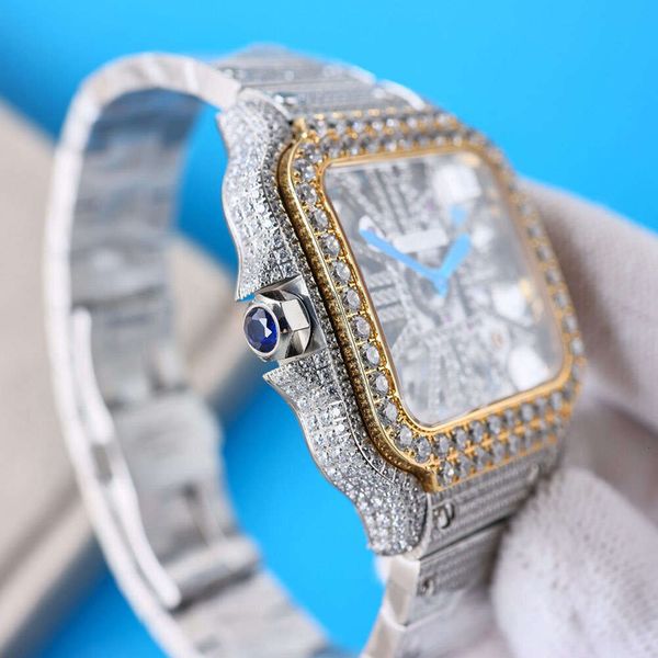 51c1 diamond hollow out watch mens quartz movement watch 39.8mm with diamond-studded steel bracelet luminous wristwatch montre de luxe73oh, Silver
51c1 diamond hollow out watch mens quartz movement watch 39.8mm with diamond-studded steel bracelet luminous wristwatch montre de luxe73oh, Silver