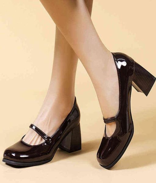 dress shoes sandals british leather shoes mary janes buckle chunky heel office lady square toe high heels pumps for women 2204165393364, Black
dress shoes sandals british leather shoes mary janes buckle chunky heel office lady square toe high heels pumps for women 2204165393364, Black