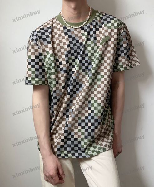 xinxinbuy men designer tee t shirt 23ss camouflage plaid letter embroidery short sleeve cotton women white black blue xs-xl, Black;brown
xinxinbuy men designer tee t shirt 23ss camouflage plaid letter embroidery short sleeve cotton women white black blue xs-xl, Black;brown