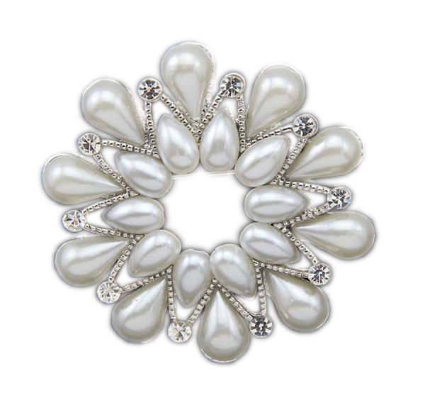 2 inch rhodium silver tone tear shaped cream pearl wreath brooch2992117, Gray
2 inch rhodium silver tone tear shaped cream pearl wreath brooch2992117, Gray