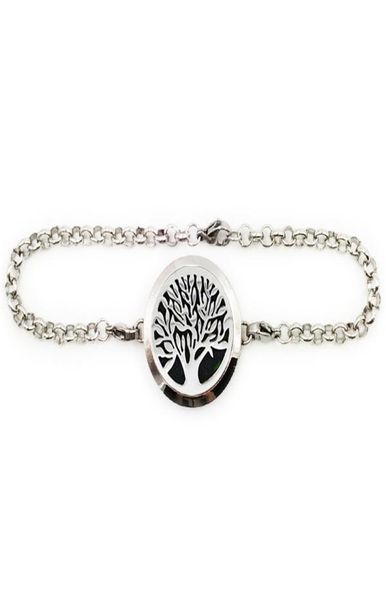 316l stainless steel tree of life aromatherapy bracelet essential oil diffuser locket with 6 felt pads8707380, Silver
316l stainless steel tree of life aromatherapy bracelet essential oil diffuser locket with 6 felt pads8707380, Silver