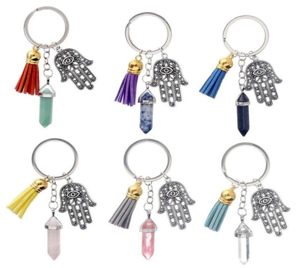 hamsa hand fatima keychain tassel hexagonal prism chakra natural stone evil eye crystal pendant charms keyring jewelry gifts key r6495007, Silver
hamsa hand fatima keychain tassel hexagonal prism chakra natural stone evil eye crystal pendant charms keyring jewelry gifts key r6495007, Silver