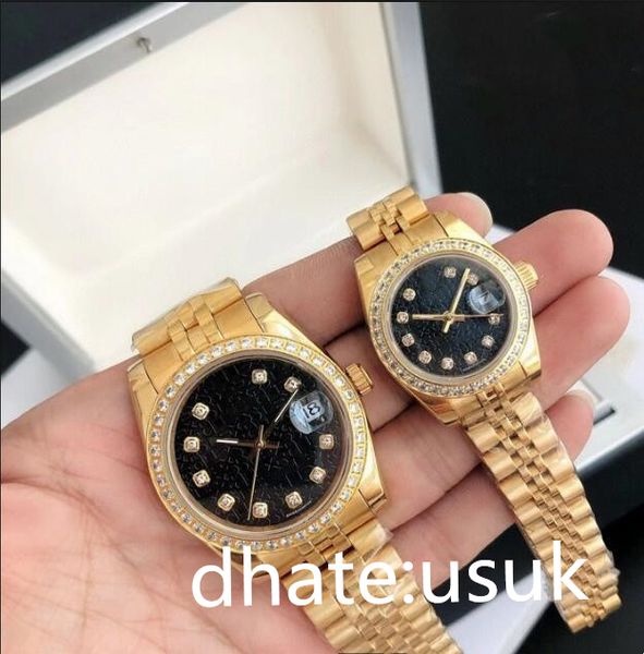 new watch classic yellow gold automatic movement 28/36/41mm black/gold diamond dial bezel watches super luminous lovers women watch waterpro, Slivery;brown
new watch classic yellow gold automatic movement 28/36/41mm black/gold diamond dial bezel watches super luminous lovers women watch waterpro, Slivery;brown