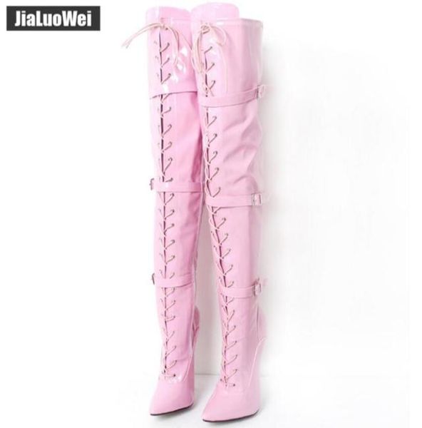 new pink women thigh high boots pointed toe thin metal heel man erotic boot bottes high heeled buckles cosplay dress shoes 181594426, Black
new pink women thigh high boots pointed toe thin metal heel man erotic boot bottes high heeled buckles cosplay dress shoes 181594426, Black