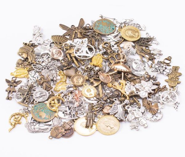 200grams vintage silver color bronze gold mixed lot mix assort charms pendant for bracelet earring necklace diy jewelry making1882985, Bronze;silver
200grams vintage silver color bronze gold mixed lot mix assort charms pendant for bracelet earring necklace diy jewelry making1882985, Bronze;silver