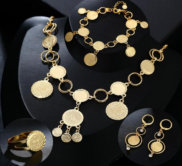 new arrival bride muslim coin necklace earring ring bracelet set gold color middle east arab wedding jewelry gift3176449, Slivery;golden
new arrival bride muslim coin necklace earring ring bracelet set gold color middle east arab wedding jewelry gift3176449, Slivery;golden