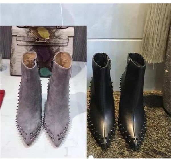 leather red luxury with black spikes pointed toes womens ankle boots fashion designer ladies high heels shoes pumps7760024
leather red luxury with black spikes pointed toes womens ankle boots fashion designer ladies high heels shoes pumps7760024