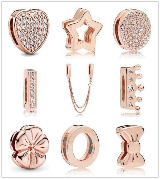 925 sterling silver rose gold charm white zirconia clips beads fit original reflections bracelet diy women jewelry gifts4420254, Blue;slivery
925 sterling silver rose gold charm white zirconia clips beads fit original reflections bracelet diy women jewelry gifts4420254, Blue;slivery