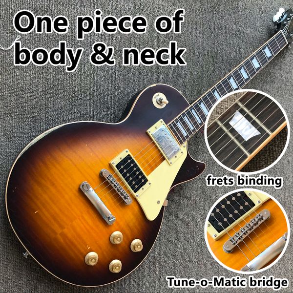 custom shop, standard, electric guitar, distressed, frets binding, one piece of body & neck, tune-o-matic bridge
custom shop, standard, electric guitar, distressed, frets binding, one piece of body & neck, tune-o-matic bridge