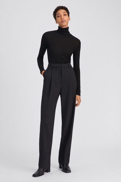 women's pants s filippk summer women pants straight wide leg solid color pocket high waist fasten button office lady casual 230905, Black;white
women's pants s filippk summer women pants straight wide leg solid color pocket high waist fasten button office lady casual 230905, Black;white