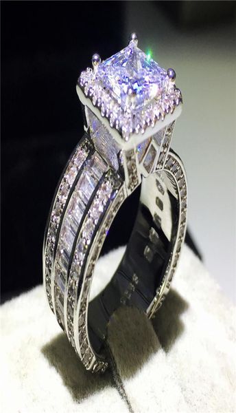 new vintage jewelry 925 sterling silver ring simulated diamond cz stone engagement wedding band rings for women men gift4716979, Slivery;golden
new vintage jewelry 925 sterling silver ring simulated diamond cz stone engagement wedding band rings for women men gift4716979, Slivery;golden