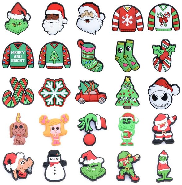 cute grinch christmas charms shoe clips for sandal 90s shoes charm xmas santa tree stocking snowman rubber garden shoe decoration fit bracel, White;pink
cute grinch christmas charms shoe clips for sandal 90s shoes charm xmas santa tree stocking snowman rubber garden shoe decoration fit bracel, White;pink