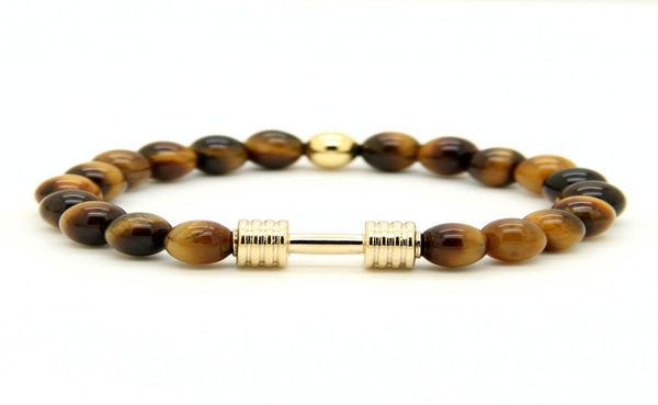 1pcs real gold plated metal bracelet new barbell 8mm grey picture jasper a grade tiger stone beads fitness fashion dumbbell5118002, Golden;silver
1pcs real gold plated metal bracelet new barbell 8mm grey picture jasper a grade tiger stone beads fitness fashion dumbbell5118002, Golden;silver