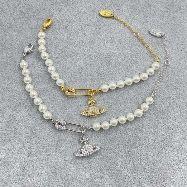 bracelet designer vivian west empress dowager bracelet flash diamond saturn pendant pearl bracelet female brass gold plated bracelet, Black
bracelet designer vivian west empress dowager bracelet flash diamond saturn pendant pearl bracelet female brass gold plated bracelet, Black