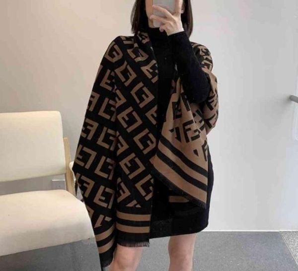 double f pair 2021 new scarf female autumn and winter net red ff shawl student long wool bib tide brand1820180, Blue;gray
double f pair 2021 new scarf female autumn and winter net red ff shawl student long wool bib tide brand1820180, Blue;gray