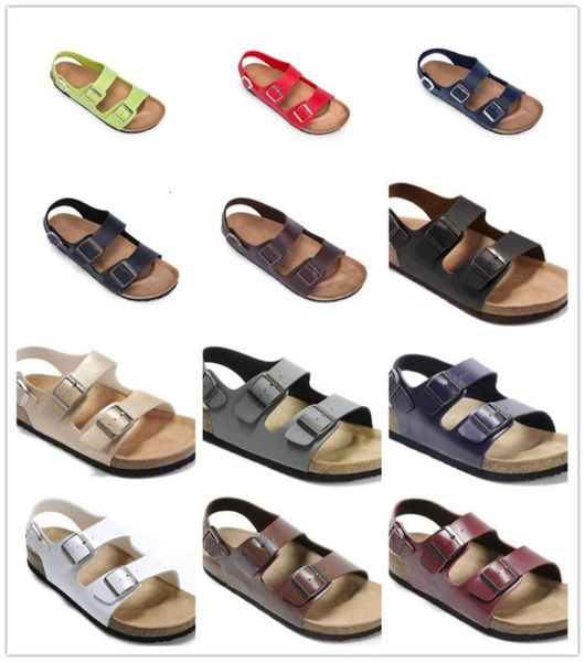 24 colors boken brand brik arizona summer beach men women flats cork sandals casual slippers with buckle opentoed genuine leather2077477, Black
24 colors boken brand brik arizona summer beach men women flats cork sandals casual slippers with buckle opentoed genuine leather2077477, Black