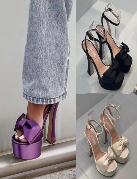 bowtie buckle sandals for womens designer satin transparent pvc platform heel shoes 14cm high heeled ladies wedding party roman sa8977719, Black
bowtie buckle sandals for womens designer satin transparent pvc platform heel shoes 14cm high heeled ladies wedding party roman sa8977719, Black