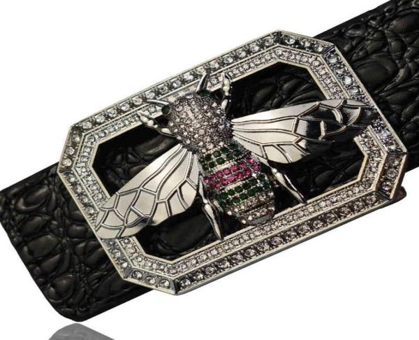 2020 luxury brand rhinestone bee buckle for men fashion crocodile pattern genuine leather belts9347572, Slivery;black
2020 luxury brand rhinestone bee buckle for men fashion crocodile pattern genuine leather belts9347572, Slivery;black