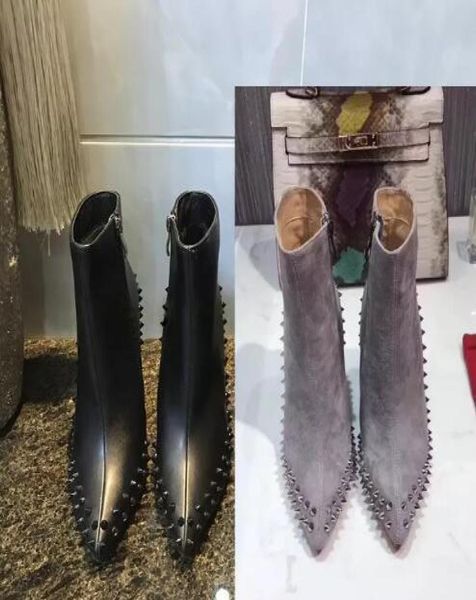 luxury black red leather with spikes pointed toes womens ankle boots fashion designer ladies high heels shoes pumps1300194
luxury black red leather with spikes pointed toes womens ankle boots fashion designer ladies high heels shoes pumps1300194