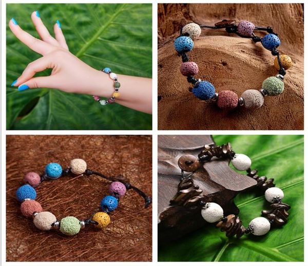 fashion new bohemian colorful lava stone bracelet for women and men jewelry weave leather essential oil diffuser bracelet2320380, Black
fashion new bohemian colorful lava stone bracelet for women and men jewelry weave leather essential oil diffuser bracelet2320380, Black
