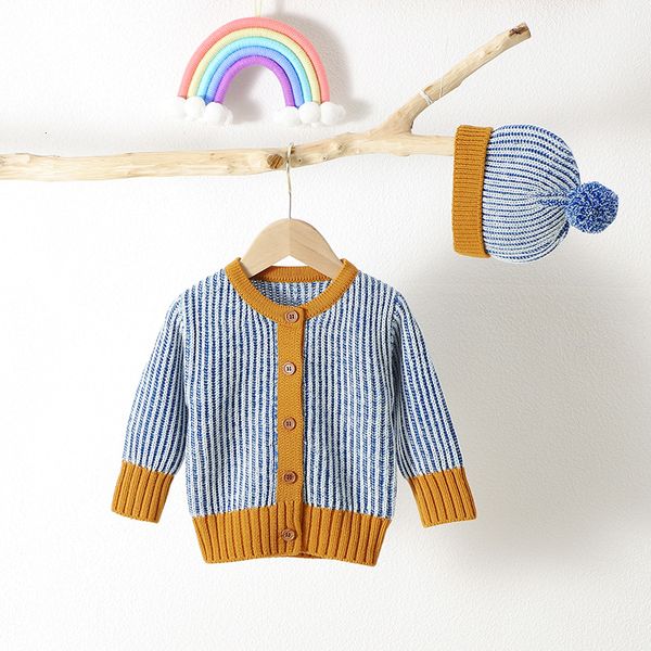 pullover baby sweater knitted born girl hat fashion stripe pompom infant boy clothing cardigan outerwear long sleeve autumn 2pcs 230905, Blue
pullover baby sweater knitted born girl hat fashion stripe pompom infant boy clothing cardigan outerwear long sleeve autumn 2pcs 230905, Blue