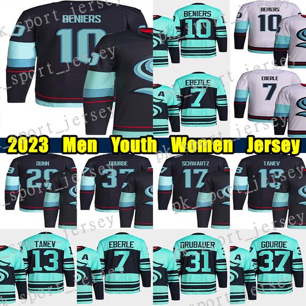 #10 matty beniers reverse retro hockey jersey #7 eberle #31 philipp grubauer yanni gourde jaden schwartz jared mccann adam larsson kailer ya, Black;red
#10 matty beniers reverse retro hockey jersey #7 eberle #31 philipp grubauer yanni gourde jaden schwartz jared mccann adam larsson kailer ya, Black;red