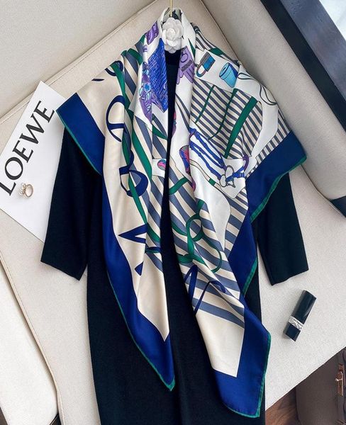 scarves designer luxury twill silk square handprinted scarf women bag head band lady hair shawl wrap female neckerchief hijab8478733, Blue;gray
scarves designer luxury twill silk square handprinted scarf women bag head band lady hair shawl wrap female neckerchief hijab8478733, Blue;gray
