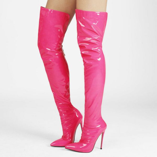 fashion patent leather women over knee boots back zipper long boots ladies pointed toe high heels shoes sapatos femininos for girls shoes 35, Black
fashion patent leather women over knee boots back zipper long boots ladies pointed toe high heels shoes sapatos femininos for girls shoes 35, Black