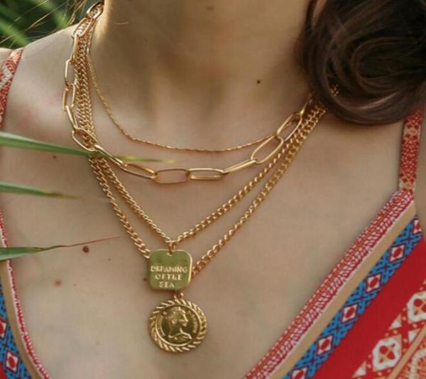queen head geometric pendant necklaces bohemian female 4 layers necklace retro gold carved coin necklace jewelry new 20193734719, Silver
queen head geometric pendant necklaces bohemian female 4 layers necklace retro gold carved coin necklace jewelry new 20193734719, Silver