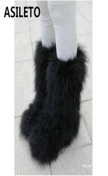 asileto winter boots women real hairy ostrich feather furry fur flats plush ski outdoor eskimo boots fluffy shoes bootie t553 20102537065, Black
asileto winter boots women real hairy ostrich feather furry fur flats plush ski outdoor eskimo boots fluffy shoes bootie t553 20102537065, Black