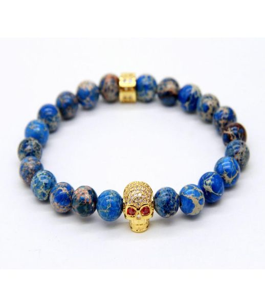 1pcs retail mens jewelry 8mm natural stone beads with micro inlay zircon skull bracelets7691487, Golden;silver
1pcs retail mens jewelry 8mm natural stone beads with micro inlay zircon skull bracelets7691487, Golden;silver