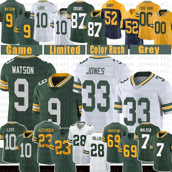 love aaron jones football jerseys men christian watson green bayes packer jaire alexander aj dillon david bakhtiari quay walker romeo doubs, Black;red
love aaron jones football jerseys men christian watson green bayes packer jaire alexander aj dillon david bakhtiari quay walker romeo doubs, Black;red