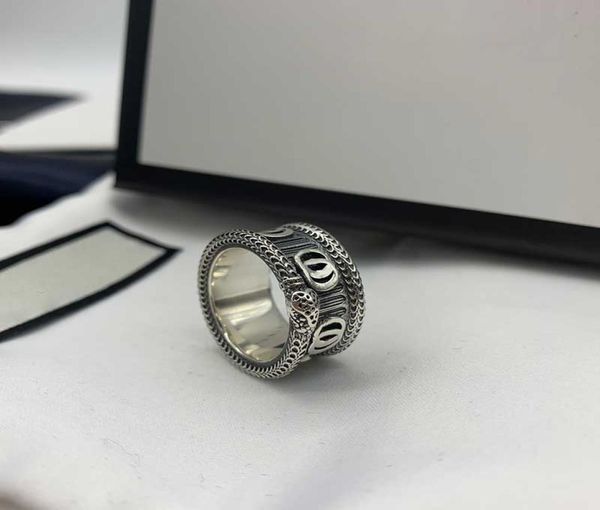 designer ring luxury fashion snake head and letter sign charm band rings for man woman couple gift high end jewelry 427990, Silver
designer ring luxury fashion snake head and letter sign charm band rings for man woman couple gift high end jewelry 427990, Silver