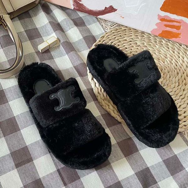 womens classics designer fuzzy slipper lady fashion fur slide shoes furry embroidery wool slippers warm indoor outdoor winter, Black
womens classics designer fuzzy slipper lady fashion fur slide shoes furry embroidery wool slippers warm indoor outdoor winter, Black