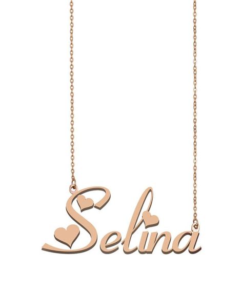 selina name necklace custom nameplate pendant for women girls birthday gift kids friends jewelry 18k gold plated stainless st3789763, Silver
selina name necklace custom nameplate pendant for women girls birthday gift kids friends jewelry 18k gold plated stainless st3789763, Silver