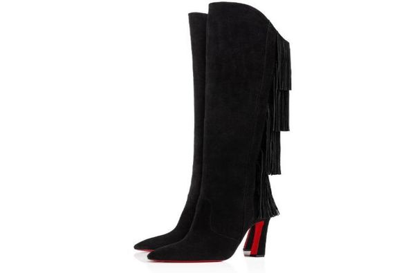 italy brands winter women's booty famous boot lion tall boots chunky heels with tassel booties elegant lady party wedding dress1190794, Black
italy brands winter women's booty famous boot lion tall boots chunky heels with tassel booties elegant lady party wedding dress1190794, Black