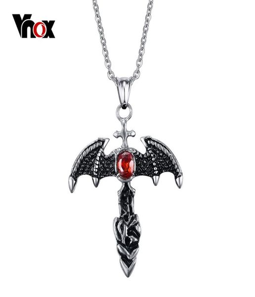 stylish bat cross mens pendants necklaces red cz diamond stone rock punk pendant for men charms jewelry chain4064033, Silver
stylish bat cross mens pendants necklaces red cz diamond stone rock punk pendant for men charms jewelry chain4064033, Silver