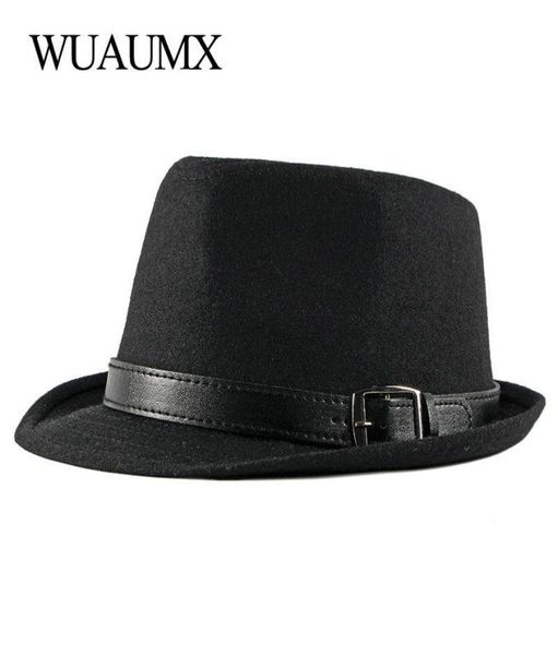wuaumx autumn winter retro jazz hats middle aged men felt fedoras cap for male solid trilby panama hat black bowler wide brim1513050, Blue;gray
wuaumx autumn winter retro jazz hats middle aged men felt fedoras cap for male solid trilby panama hat black bowler wide brim1513050, Blue;gray