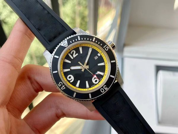 luxury men's super ocean series mechanical watch ceramic bezel stainless steel case rubber strap 44mm and box fashion watch, Slivery;brown
luxury men's super ocean series mechanical watch ceramic bezel stainless steel case rubber strap 44mm and box fashion watch, Slivery;brown