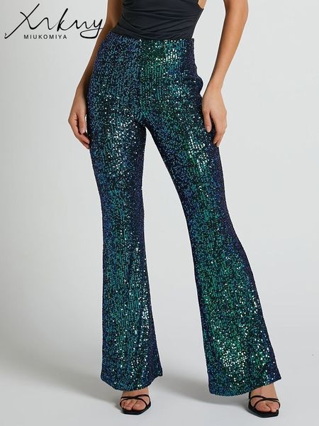womens pants capris miukomiya green flared sequin women autumn high waist wide leg loose trousers for long 230905, Black;white
womens pants capris miukomiya green flared sequin women autumn high waist wide leg loose trousers for long 230905, Black;white