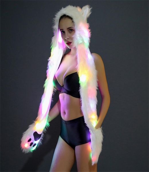 beanieskull caps led faux fur hat light up hood animal wolf plush warm cap with scarf gloves halloween christmas party novelty s 27003190, Blue;gray
beanieskull caps led faux fur hat light up hood animal wolf plush warm cap with scarf gloves halloween christmas party novelty s 27003190, Blue;gray