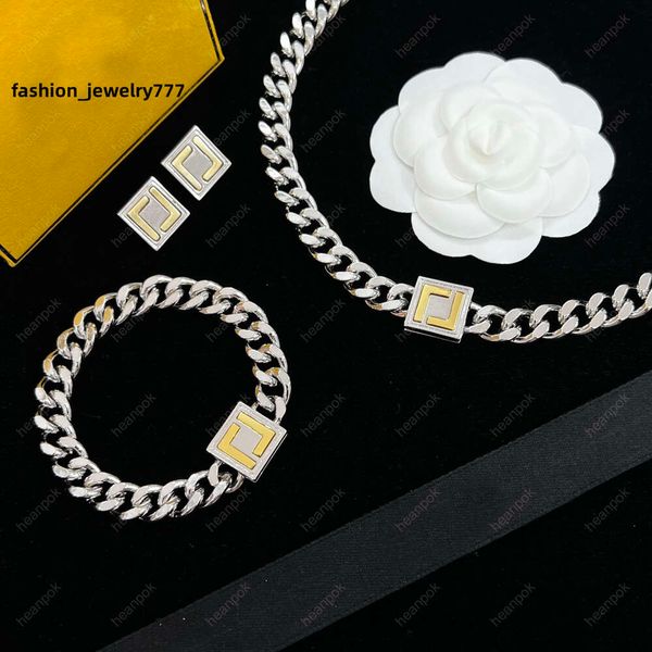 designer earrings bracelets silver necklace chain jewelry luxury letter pendant f bracelet for women men earring accessories bijoux with box, Black
designer earrings bracelets silver necklace chain jewelry luxury letter pendant f bracelet for women men earring accessories bijoux with box, Black